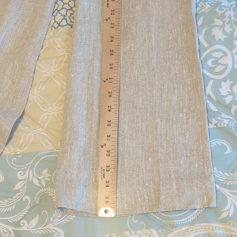 J. Crew 100% Linen Trousers in Light Beige Size 0